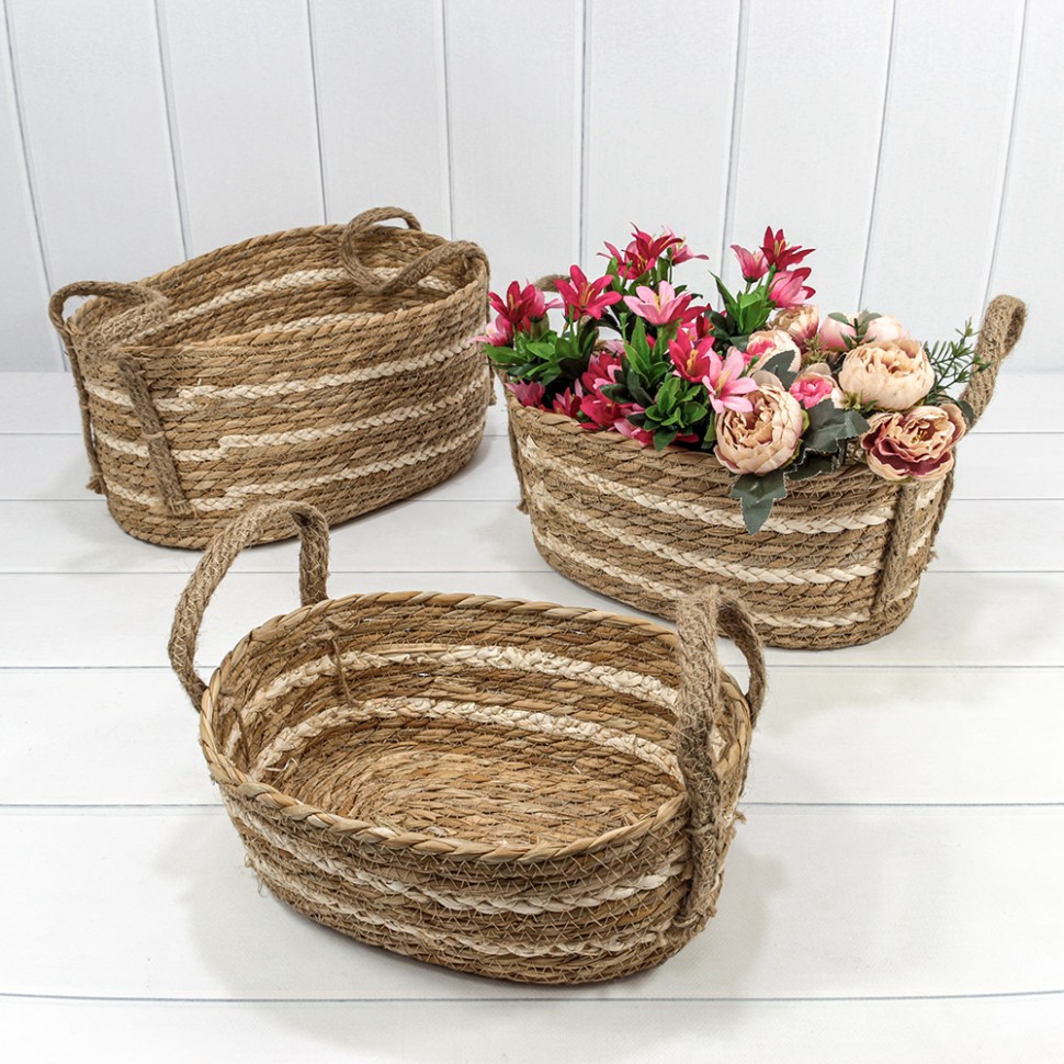 Корзины плетёные Овальные Набор Корзины плетёные Овальные Набор