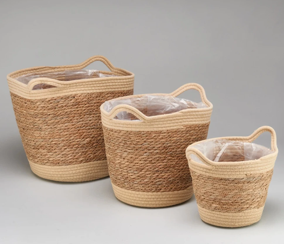 Корзина плетеная набор (рогоз)      