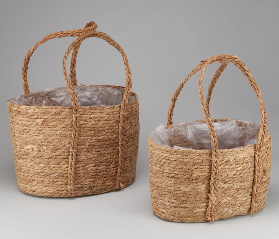 Корзина плетеная набор (рогоз)     